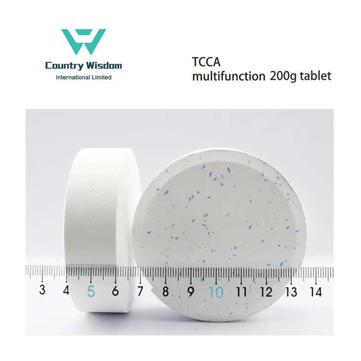 Chiny Profesjonalny producent TCCA Wielofunkcyjna tabletka 200 g do środka dezynfekującego wodę w basenie